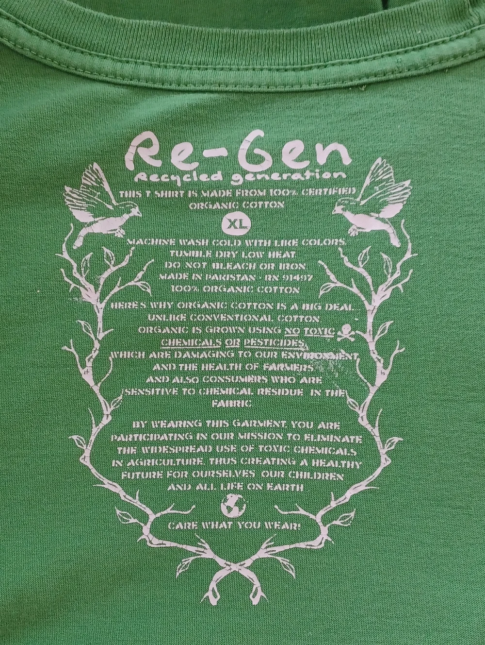 Re-Gen RECYCLED GENERATION RETRO MUSIC MOTIF GRAPHIC PRINT TEE XL* (RUNS SHORT) - Picture 4 of 10